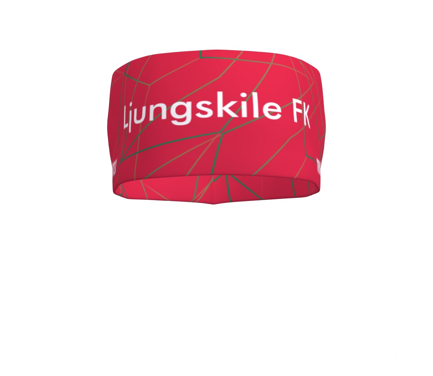 Rött pannband med trycket Ljungskile FK