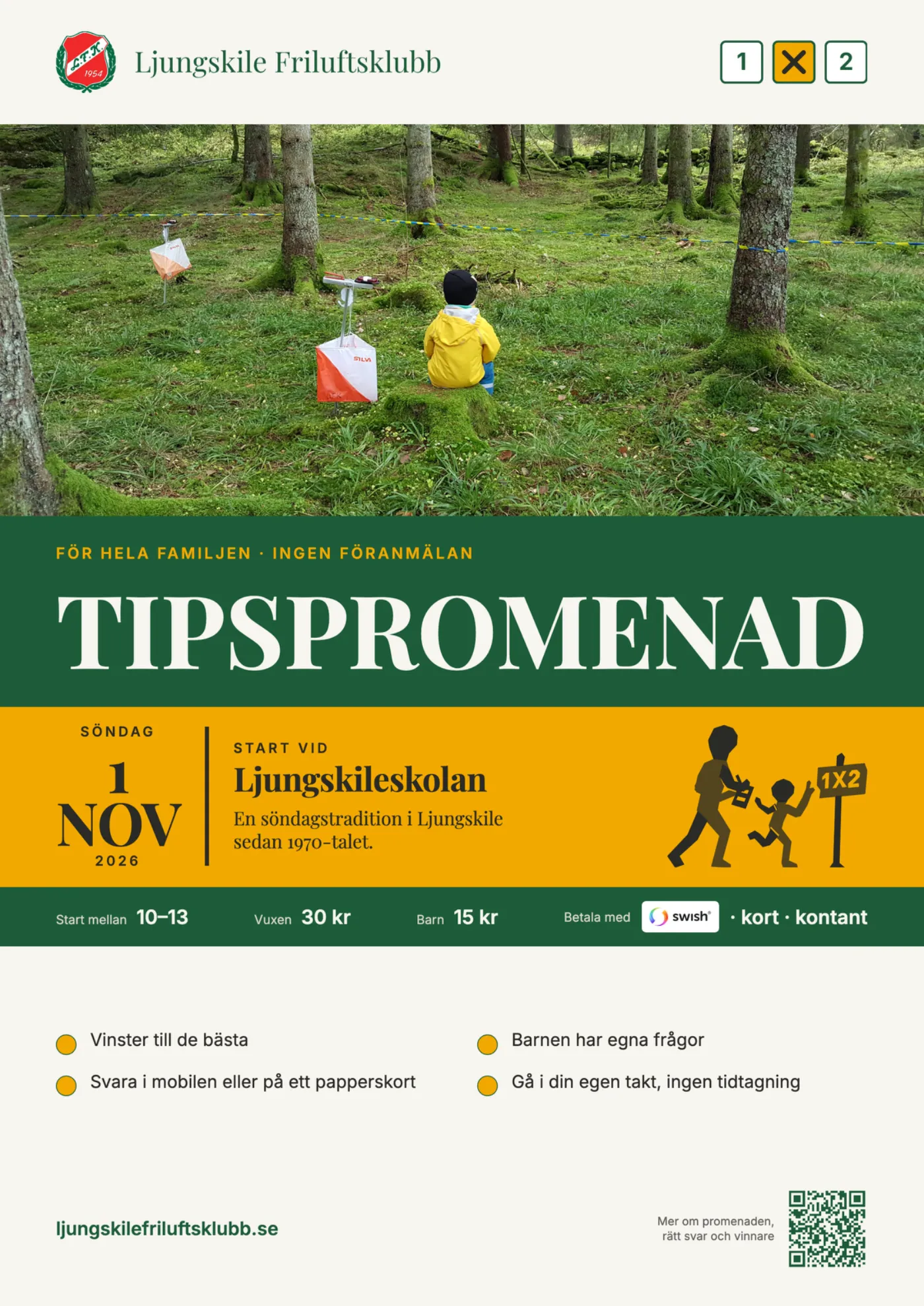 Affisch för tipspromenad 1:e november 2026
